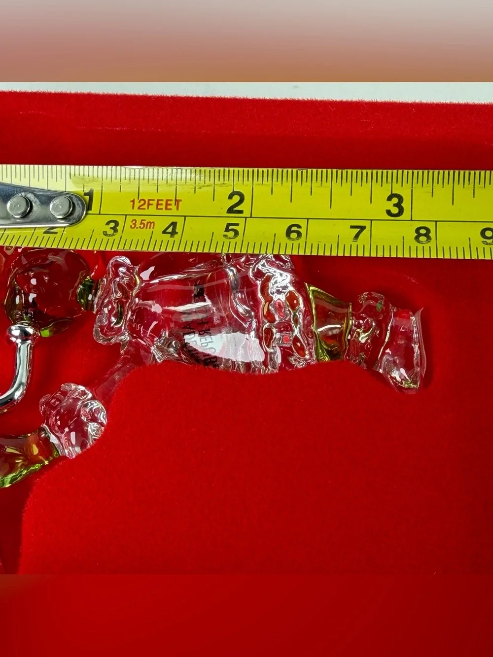 Lenox Dr. Seuss Grinch Blown Glass Crystal Christmas Ornament Horn 2004 NOS